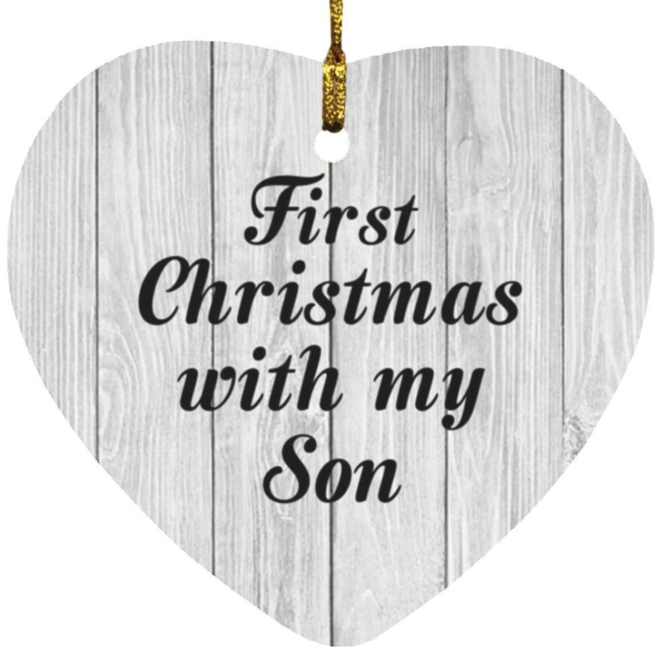 First Christmas With My Son - Heart Ornament F