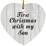 First Christmas With My Son - Heart Ornament F