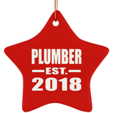 Plumber Established EST. 2018 - Star Ornament