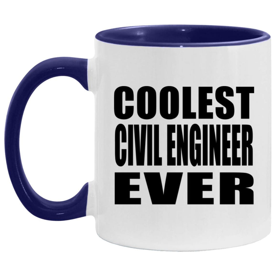 Coolest Civil Engineer Ever - 11oz Accent Mug Purple