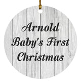 Arnold Baby's First Christmas - Circle Ornament F