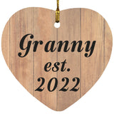 Granny Established EST. 2022 - Heart Ornament C