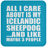 All I Care About Is My Icelandic Sheepdog - Drink Coaster