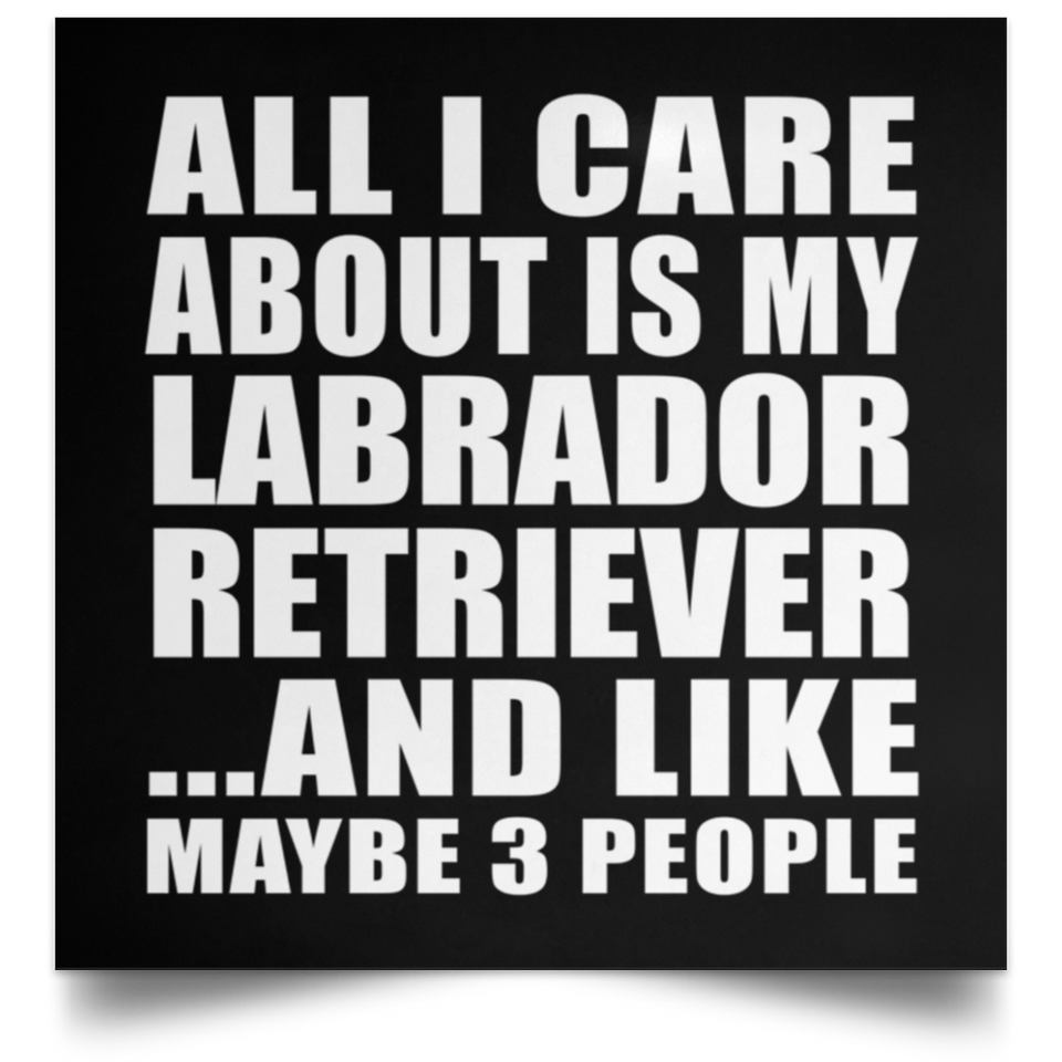 All I Care About Is My Labrador Retriever - Poster Square
