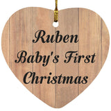 Ruben Baby's First Christmas - Heart Ornament C