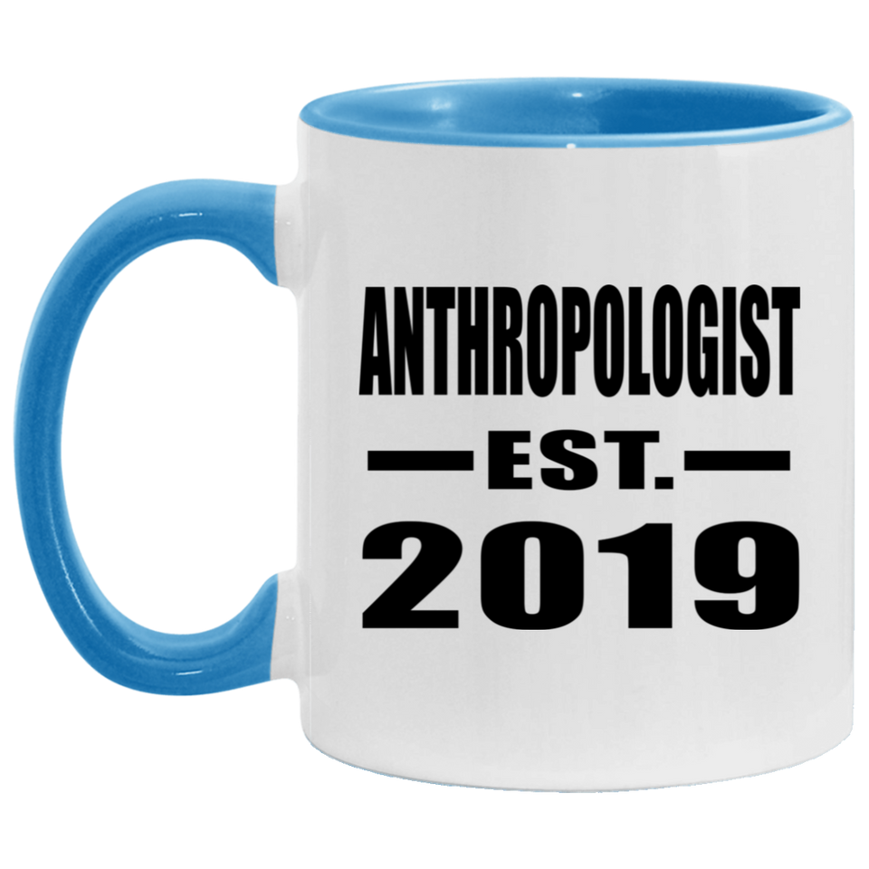 AntHRopologist Established EST. 2019 - 11oz Accent Mug Blue