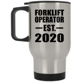 Forklift Operator Established EST. 2020 - Silver Travel Mug