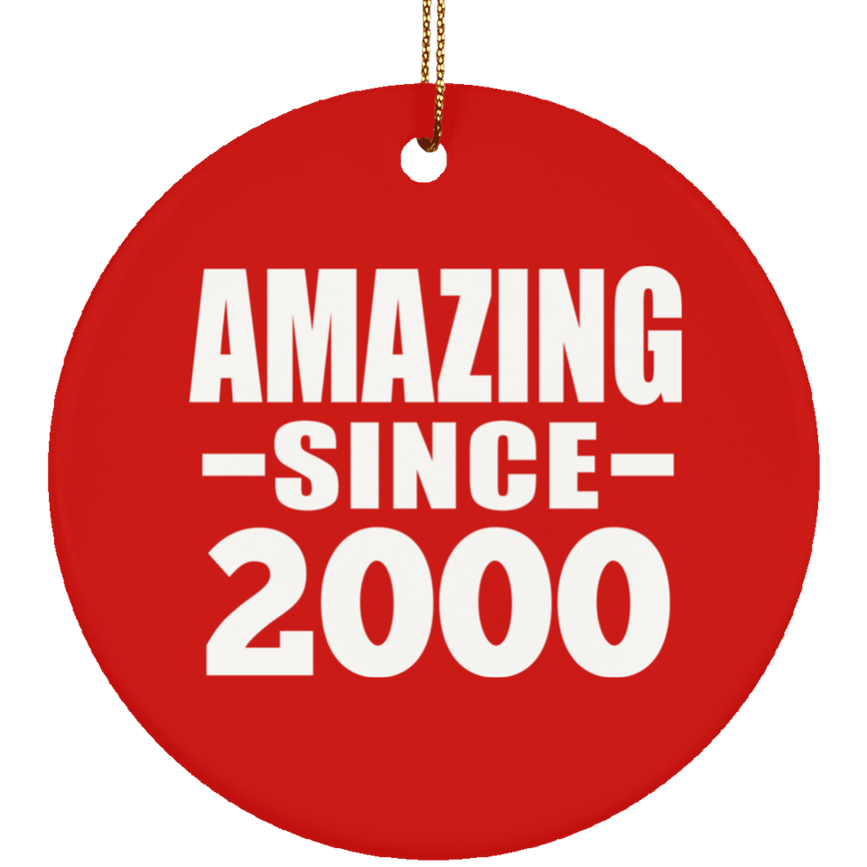 24th Birthday Amazing Since 2000 - Circle Ornament