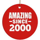 24th Birthday Amazing Since 2000 - Circle Ornament