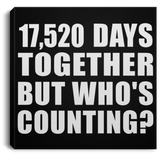 48th Anniversary 17,520 Days Together But Who's Counting - Canvas Square