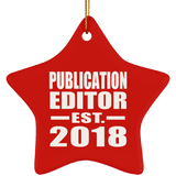 Publication Editor Established EST. 2018 - Star Ornament