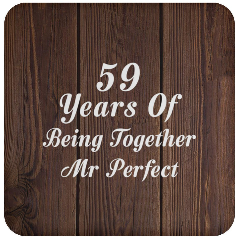 59th Anniversary 59 Years Of Being Mr Perfect - Drink Coaster D