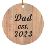 Dad Established EST. 2023 - Circle Ornament C