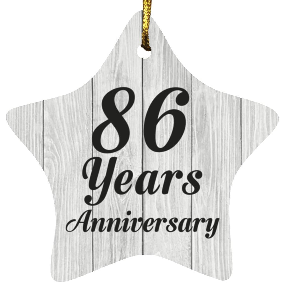 86th Anniversary 86 Years Anniversary - Star Ornament F