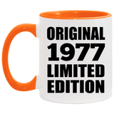 47th Birthday Original 1977 Limited Edition - 11oz Accent Mug Orange