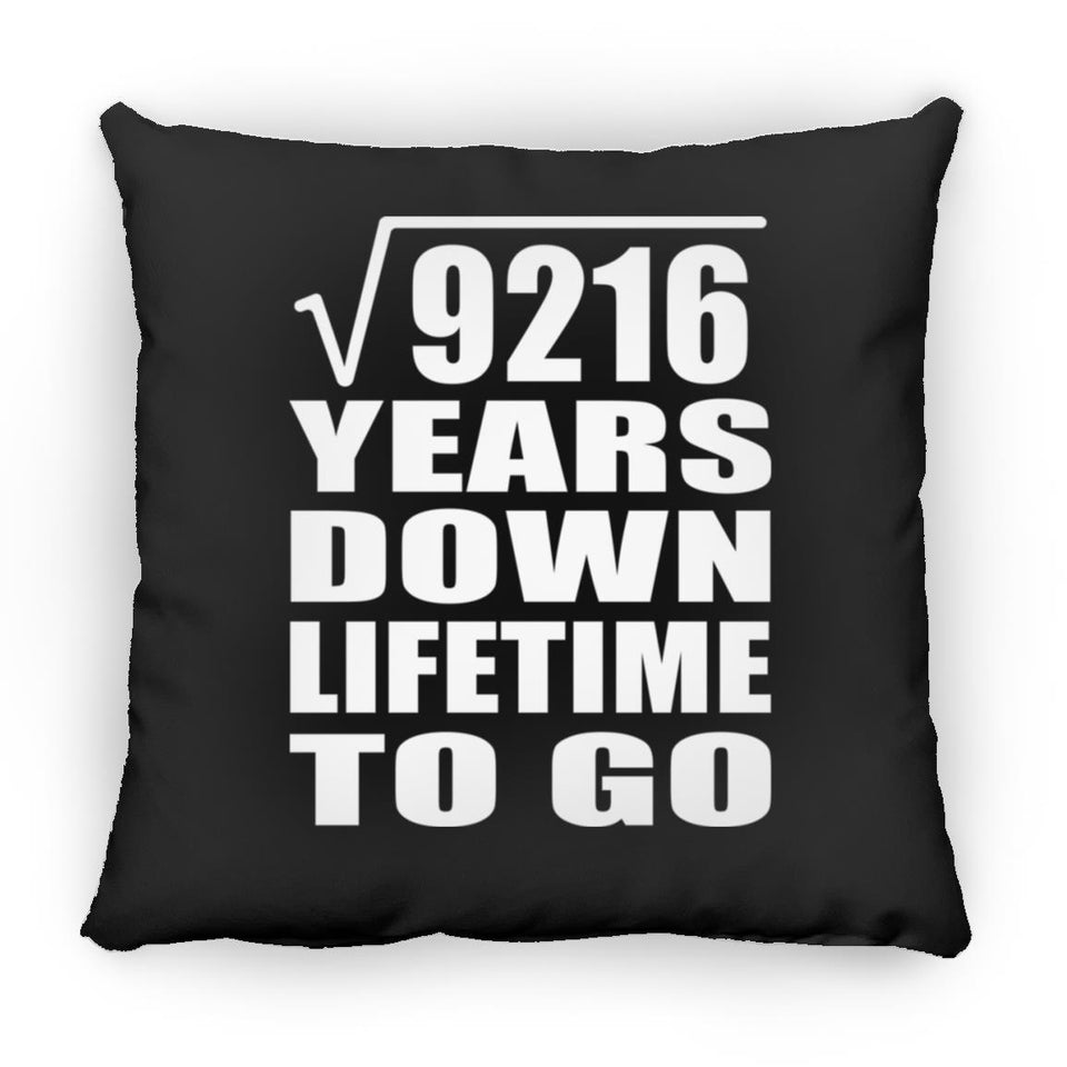 96th Anniversary Square Root of 9216 Years Lifetime To Go - Throw Pillow Black