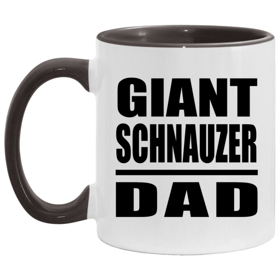 Giant Schnauzer Dad - 11oz Accent Mug Black