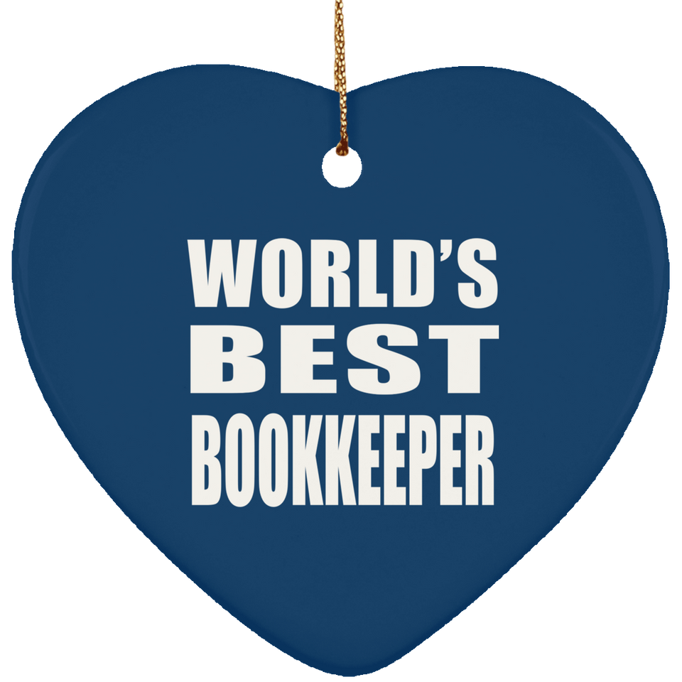 World's Best Bookkeeper - Heart Ornament