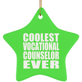 Coolest Vocational Counselor Ever - Star Ornament