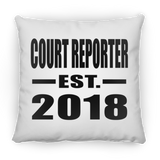 Court Reporter Established EST. 2018 - Throw Pillow