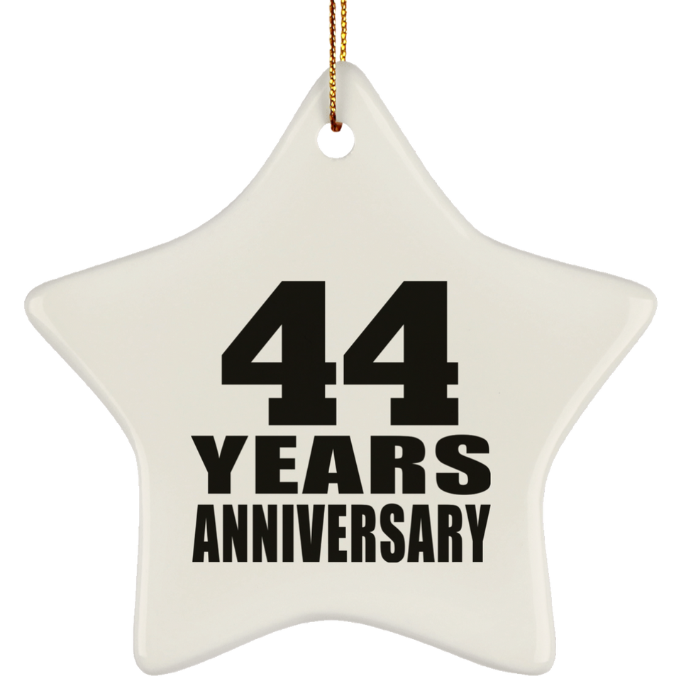 44th Anniversary 44 Years - Star Ornament