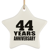 44th Anniversary 44 Years - Star Ornament