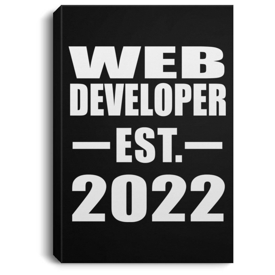Web Developer Established EST. 2022 - Canvas Portrait