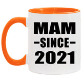 Mam Since 2021 - 11oz Accent Mug Orange