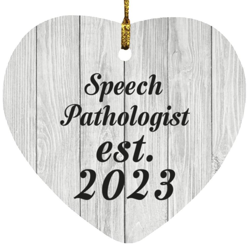 Speech Pathologist Established Est. 2023 - Heart Ornament F