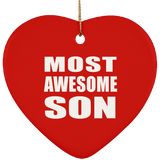 Most Awesome Son - Heart Ornament