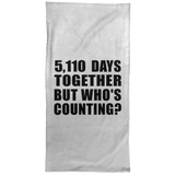 14th Anniversary 5,110 Days Together But Who's Counting - Hand Towel