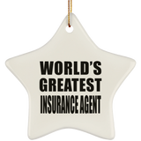 World's Greatest Insurance Agent - Star Ornament