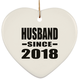 Husband Since 2018 - Heart Ornament