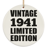83rd Birthday Vintage 1941 Limited Edition - Circle Ornament
