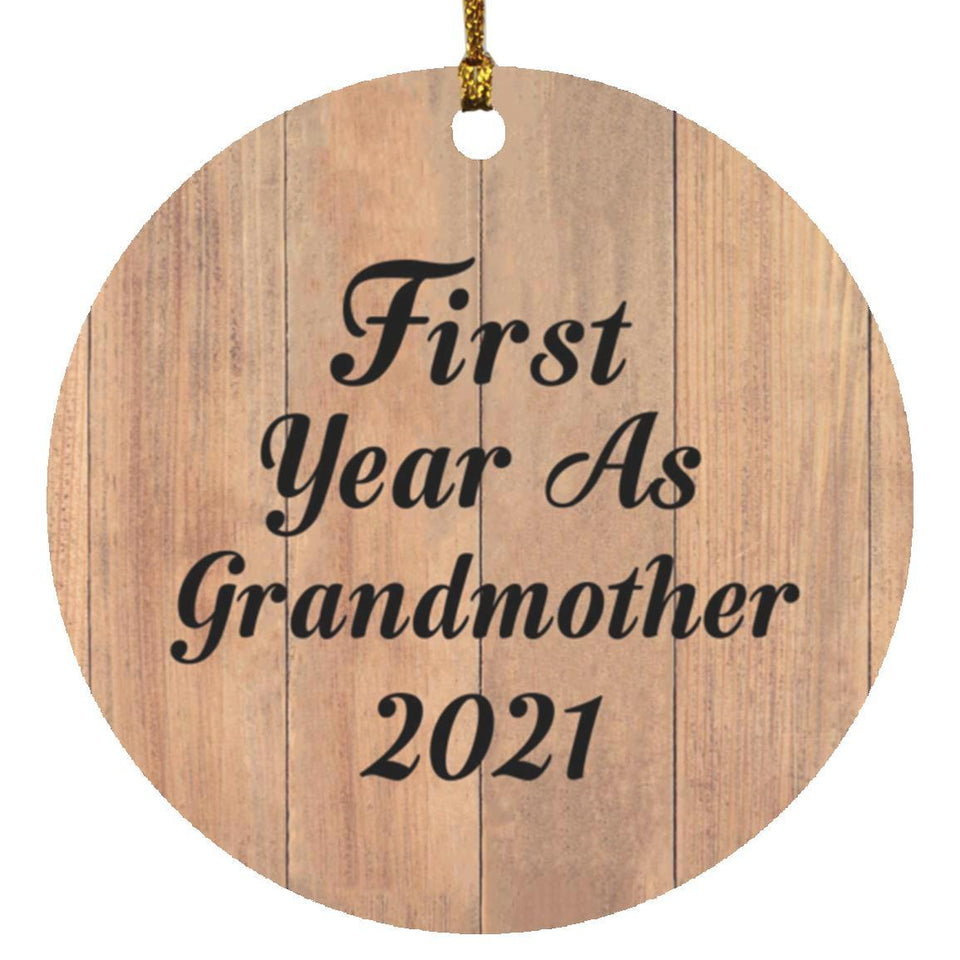 First Year As Grandmother 2021 - Circle Ornament C