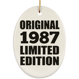 37th Birthday Original 1987 Limited Edition - Oval Ornament