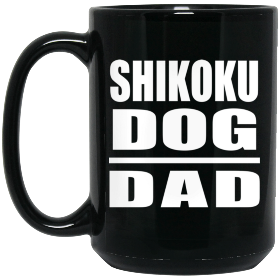 Shikoku Dog Dad - 15oz Coffee Mug Black