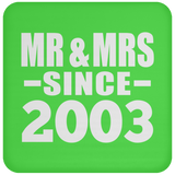 21st Anniversary Mr & Mrs Since 2003 - Drink Coaster