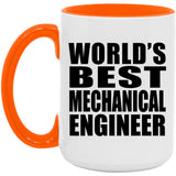 World's Best Mechanical Engineer - 15oz Accent Mug Orange