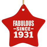 93rd Birthday Fabulous Since 1931 - Star Ornament