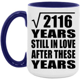 46th Anniversary Square Root of 2116 Years Still In Love - 15oz Accent Mug Purple