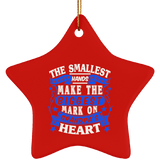 The Smallest Hands Make The Biggest Mark On Grandpa's Heart - Star Ornament