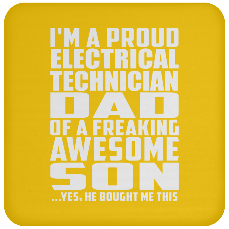 Proud Electrical Technician Dad Of Awesome Son - Drink Coaster