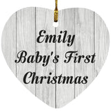 Emily Baby's First Christmas - Heart Ornament F