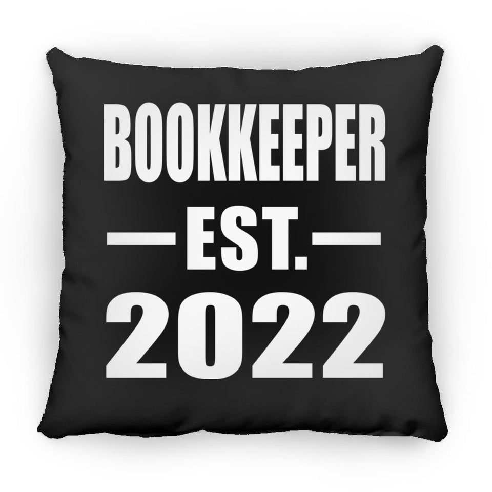 Bookkeeper Established EST. 2022 - Throw Pillow Black