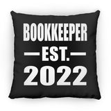Bookkeeper Established EST. 2022 - Throw Pillow Black