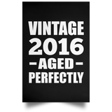 8th Birthday Vintage 2016 Aged Perfectly - Poster Portrait