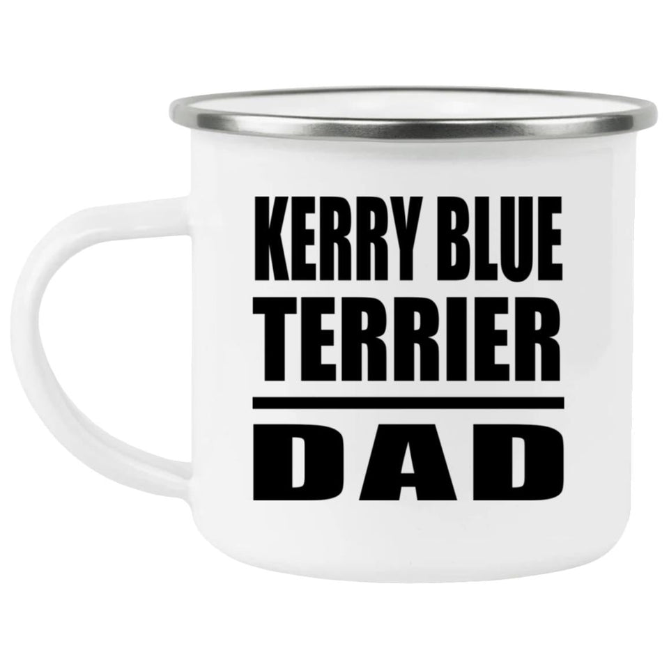Kerry Blue Terrier Dad - 12oz Camping Mug