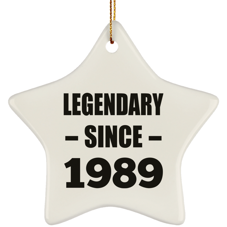 35th Birthday Legendary Since 1989 - Star Ornament