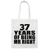 37th Anniversary 37 Years Of Being Mr Right - Tote Bag White